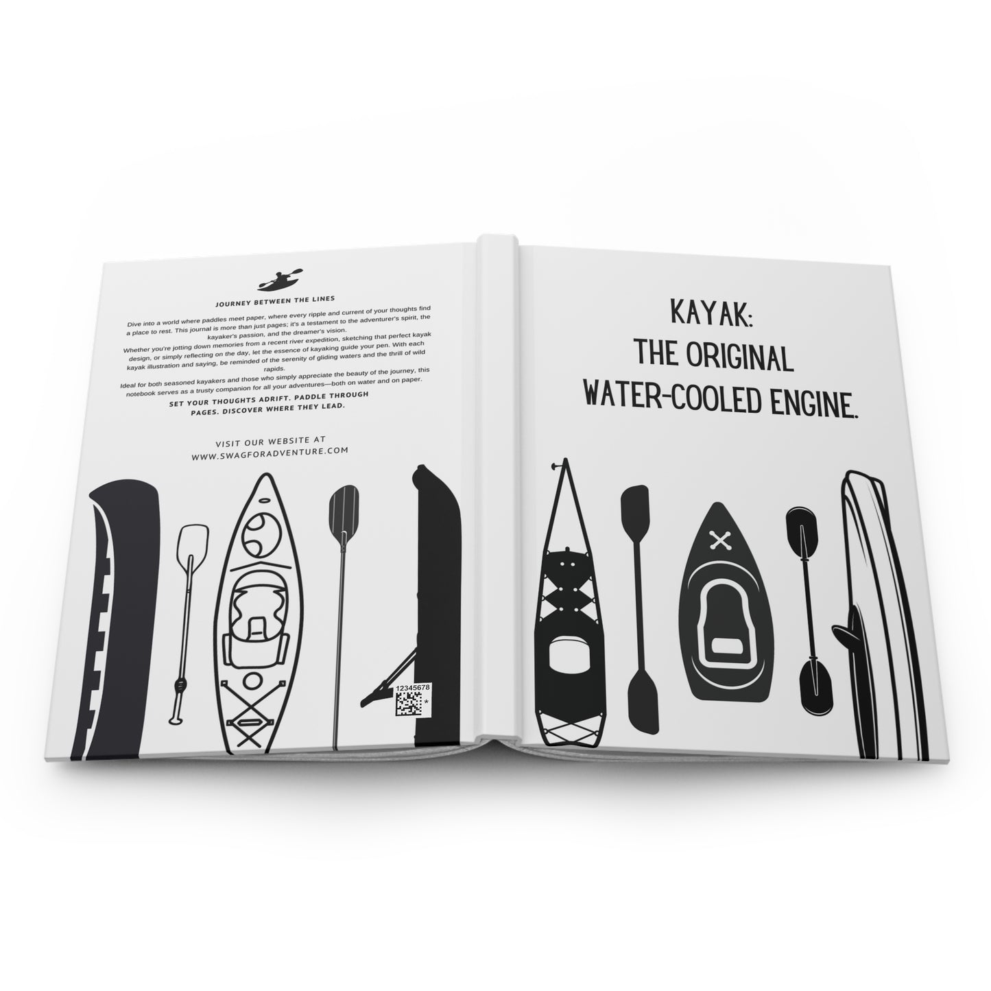 Kayak Hardcover Lined Journal - Kayak: The original water-cooled engine