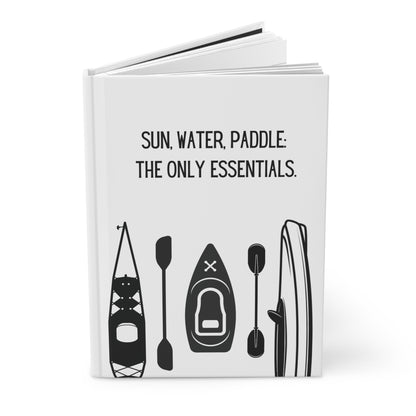 Kayak Hardcover Lined Journal - Sun, water, paddle: the only essentials.