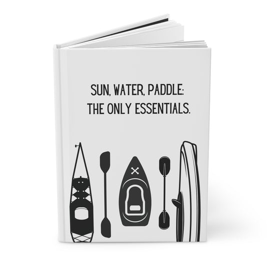 Kayak Hardcover Lined Journal - Sun, water, paddle: the only essentials.