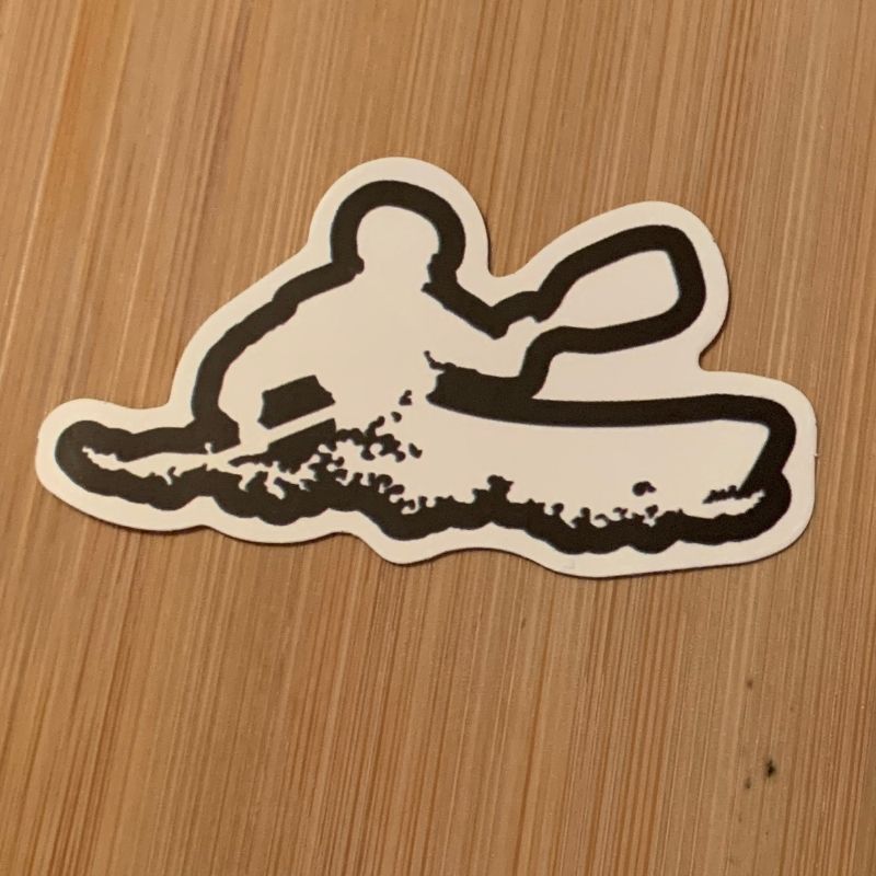 Kayaking Sticker Set 6 - Black and White