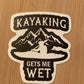 Kayaking Sticker Set 6 - Black and White