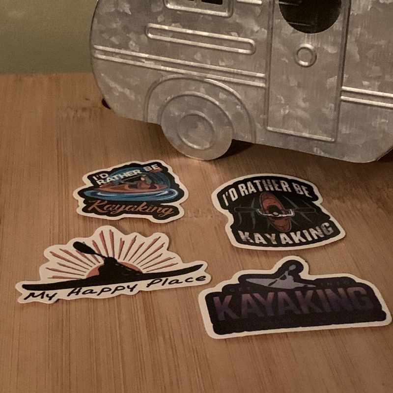 Kayaking Sticker Set 10 -  I'd Rather be Kayaking