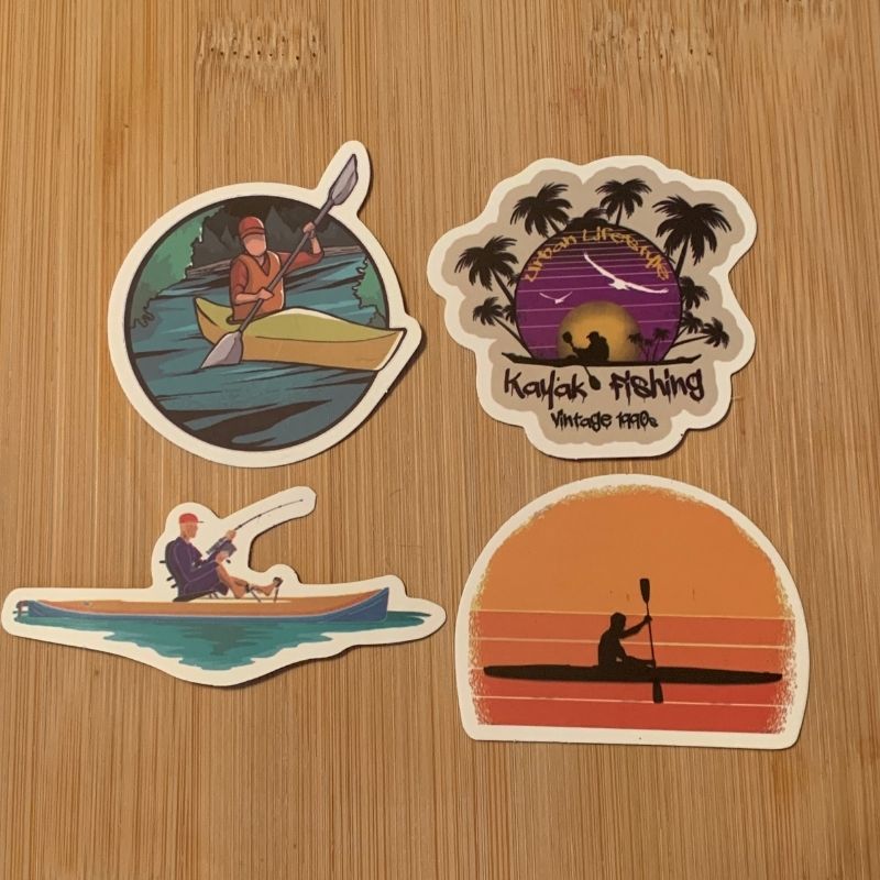 Kayaking Sticker Set 2 - Kayak Fishing