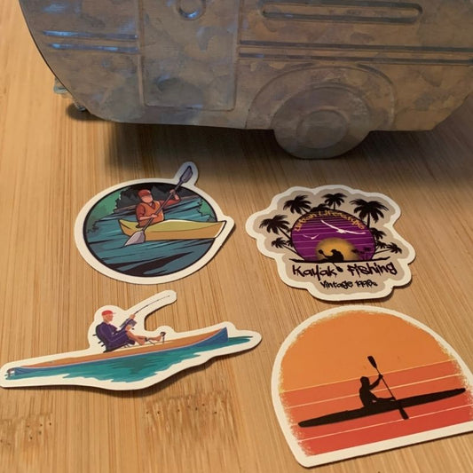 Kayaking Sticker Set 2 - Kayak Fishing