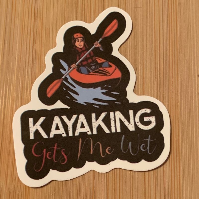 Kayaking Sticker Set 4 - Gets Me Wet