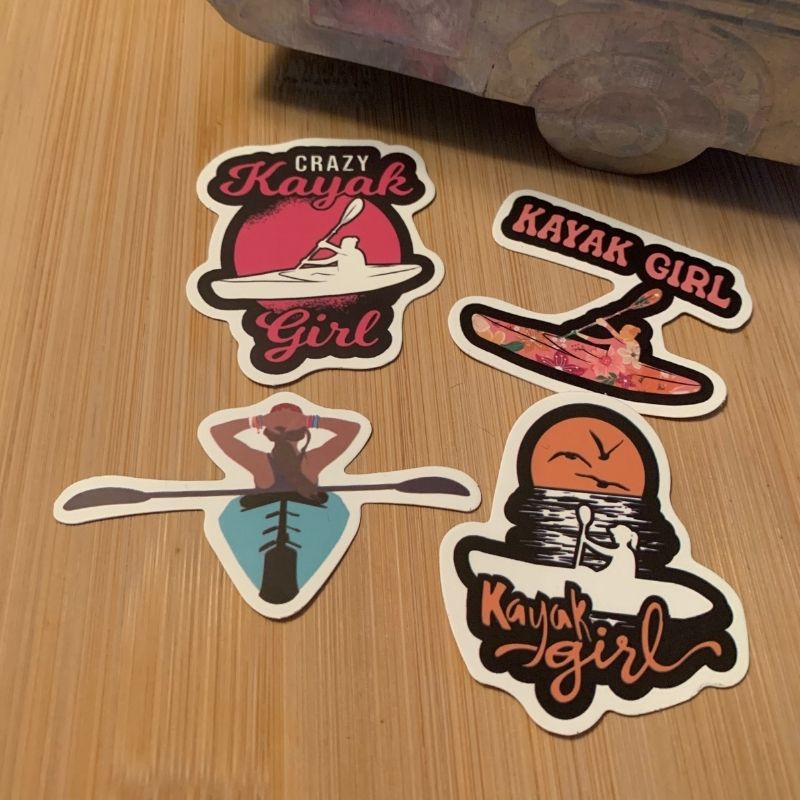 Kayaking Sticker Set 1 -  Kayak Girl