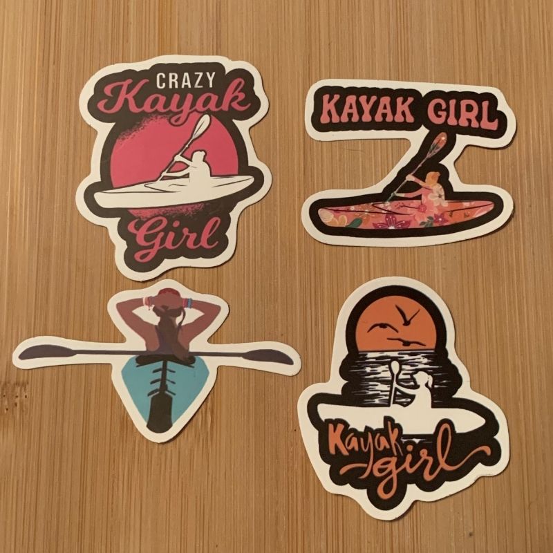 Kayaking Sticker Set 1 -  Kayak Girl